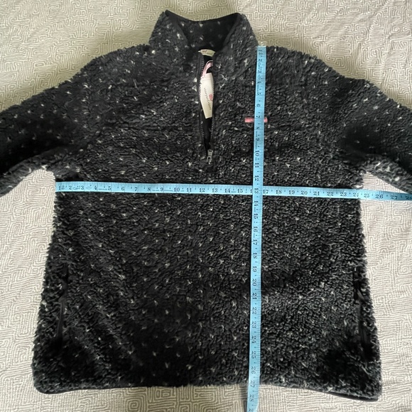 NWT Vineyard Vines Birdseye Sherpa Shep Shirt, 1/4 Zip, Pullover, Black/Navy, XL - Picture 14 of 14
